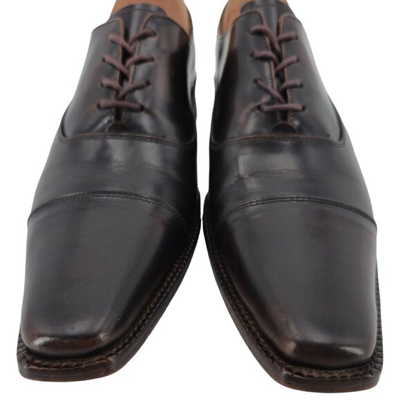 Melvin and Hamilton Mens 6D / 38EU Dark Brown Leather Dress Shoes Cap-toe Oxford - Picture 11 of 14